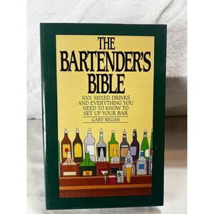 The Bartender's Bible Gary Regan 1001 Mixed Drinks Recipes Spiral Bound Book